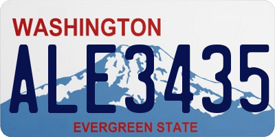 WA license plate ALE3435