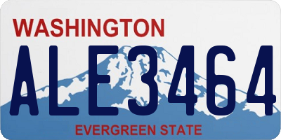 WA license plate ALE3464