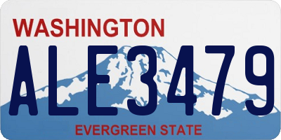 WA license plate ALE3479