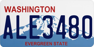 WA license plate ALE3480