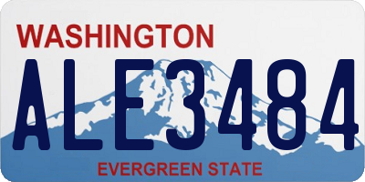 WA license plate ALE3484