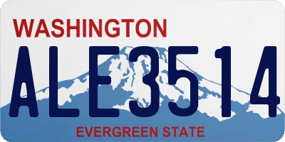 WA license plate ALE3514