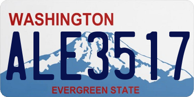 WA license plate ALE3517