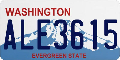 WA license plate ALE3615