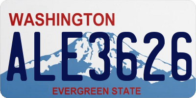 WA license plate ALE3626