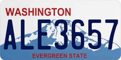 WA license plate ALE3657