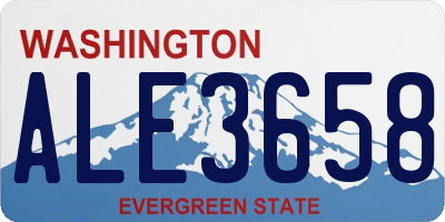 WA license plate ALE3658