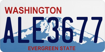 WA license plate ALE3677