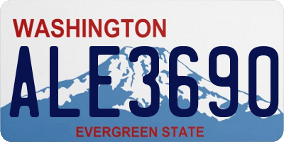 WA license plate ALE3690