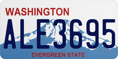 WA license plate ALE3695