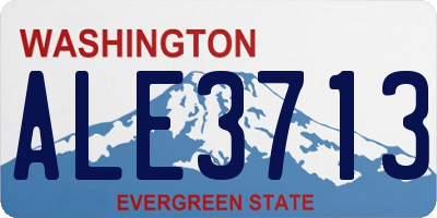 WA license plate ALE3713