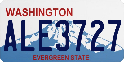 WA license plate ALE3727