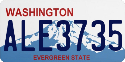 WA license plate ALE3735
