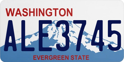 WA license plate ALE3745