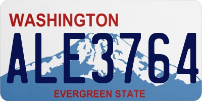 WA license plate ALE3764