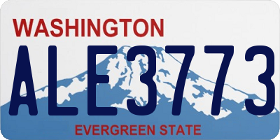 WA license plate ALE3773