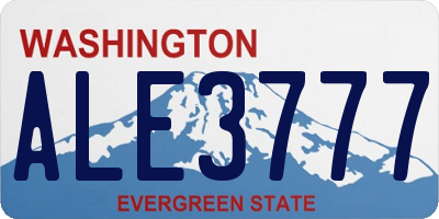 WA license plate ALE3777