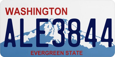 WA license plate ALE3844