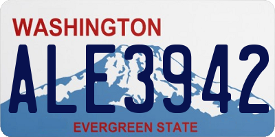 WA license plate ALE3942