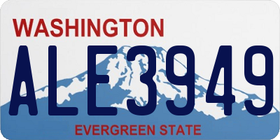 WA license plate ALE3949