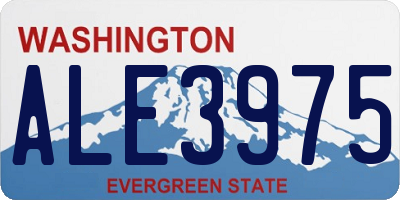 WA license plate ALE3975