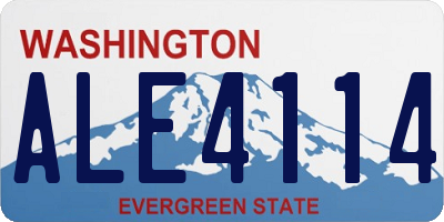 WA license plate ALE4114