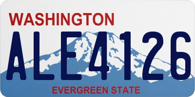 WA license plate ALE4126