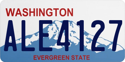 WA license plate ALE4127