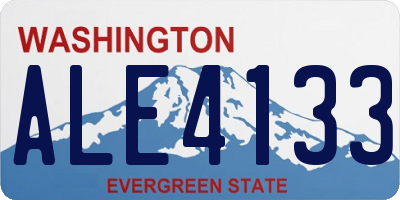 WA license plate ALE4133