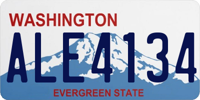WA license plate ALE4134