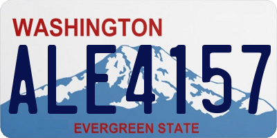 WA license plate ALE4157