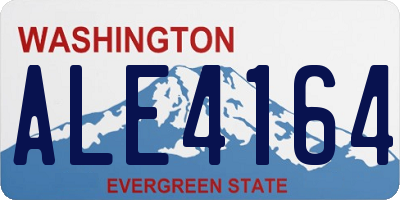 WA license plate ALE4164