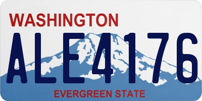 WA license plate ALE4176