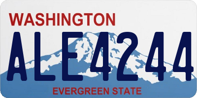 WA license plate ALE4244