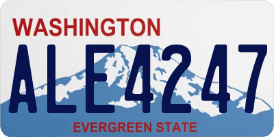 WA license plate ALE4247
