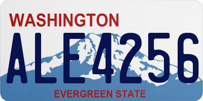 WA license plate ALE4256