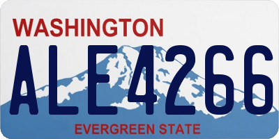 WA license plate ALE4266