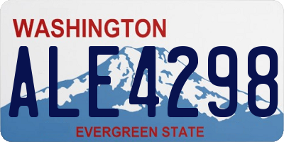 WA license plate ALE4298