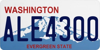 WA license plate ALE4300