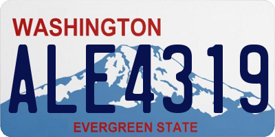 WA license plate ALE4319