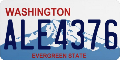 WA license plate ALE4376