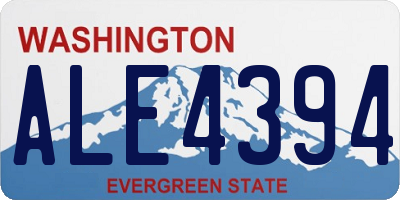 WA license plate ALE4394