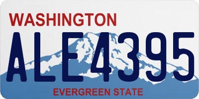 WA license plate ALE4395