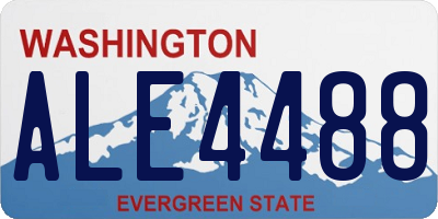 WA license plate ALE4488
