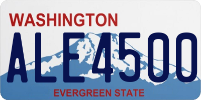 WA license plate ALE4500