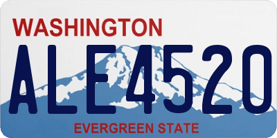 WA license plate ALE4520