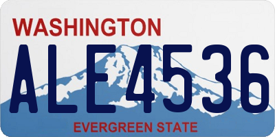 WA license plate ALE4536