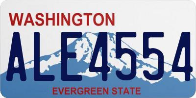 WA license plate ALE4554