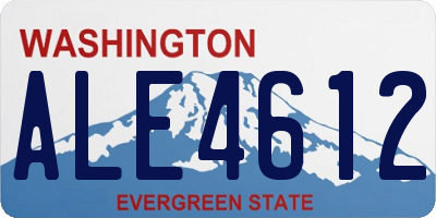 WA license plate ALE4612