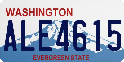 WA license plate ALE4615